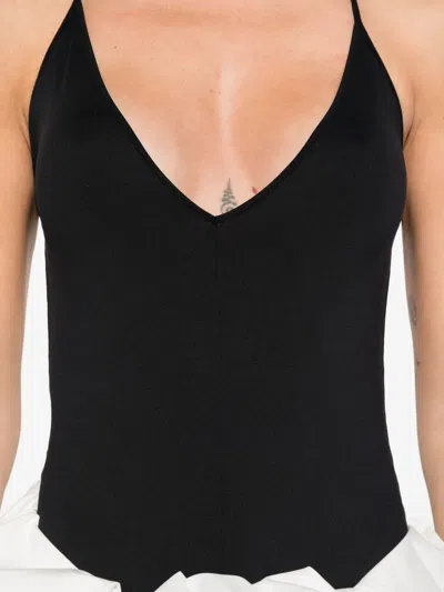 Wardrobe.nyc V-neck Bodysuit In Black
