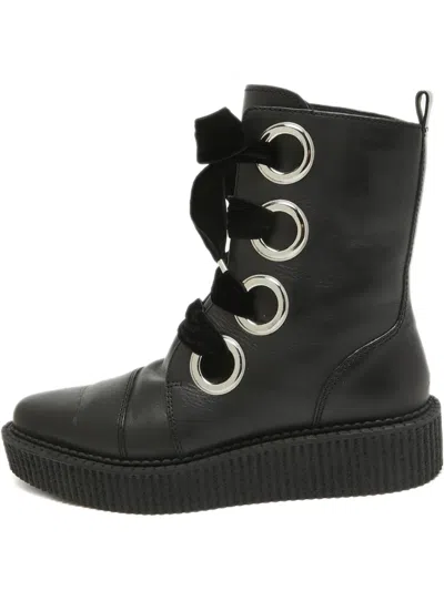 Pre-owned Marc By Marc Jacobs  Velvet-lace Combat Boots