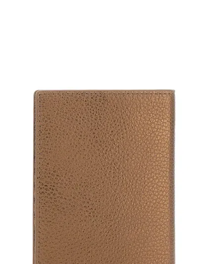 Gianni Chiarini Metallic Leather Wallet In Brown