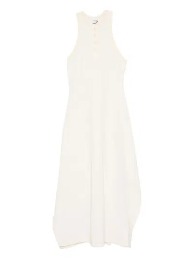 Nanushka Draped-hem Tank Midi Dress In White
