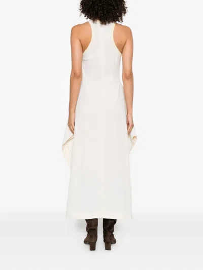 Nanushka Draped-hem Tank Midi Dress In White