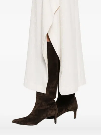 Nanushka Draped-hem Tank Midi Dress In White