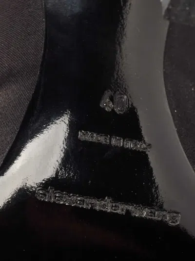 Pre-owned Alexander Wang 120mm Satin Mules In Black
