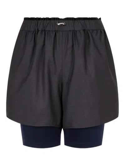 Studio Tomboy Layered Pocketed Knee-length Shorts