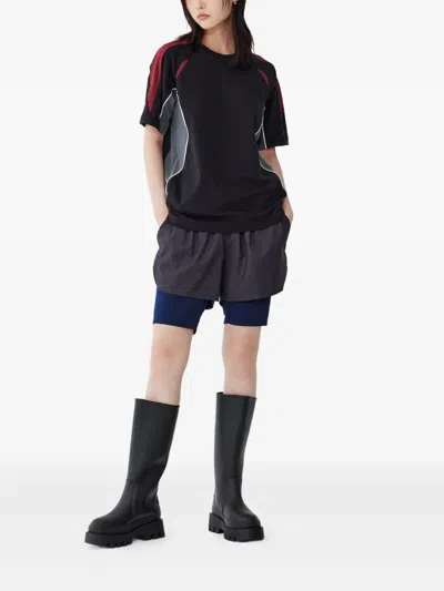 Studio Tomboy Layered Pocketed Knee-length Shorts