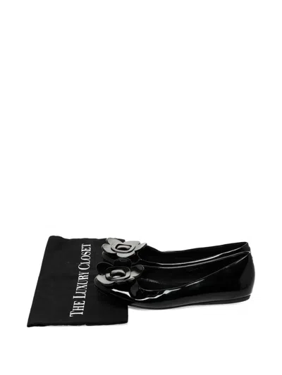 Pre-owned Roger Vivier Vintage  Floral-appliqué Ballet Flats