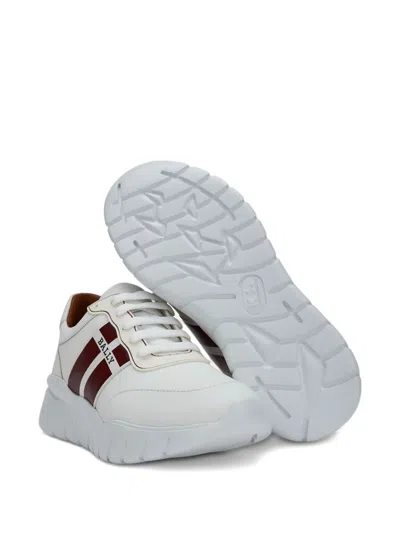 Bally Side-stripe Logo Sneakers In White