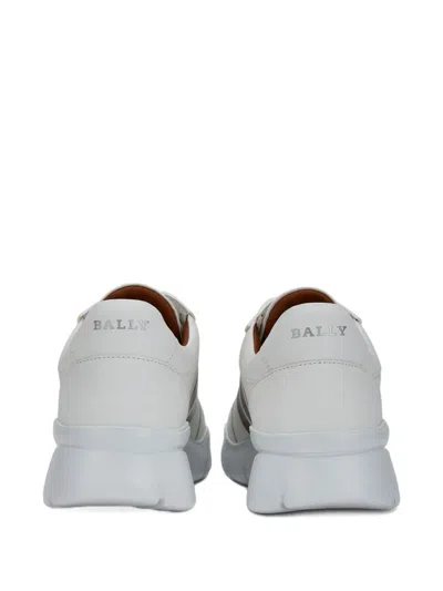 Bally Side-stripe Logo Sneakers In White