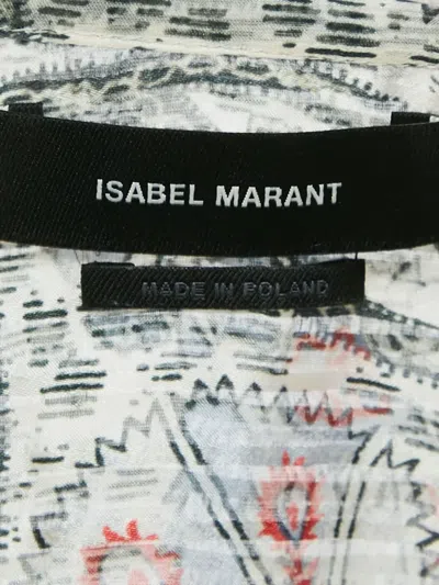 Pre-owned Isabel Marant Vintage Paisley-print Silk Blouse In Black
