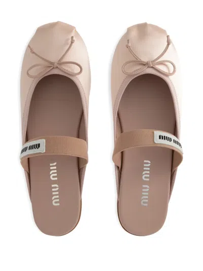 Miu Miu Satin Ballerina Mules