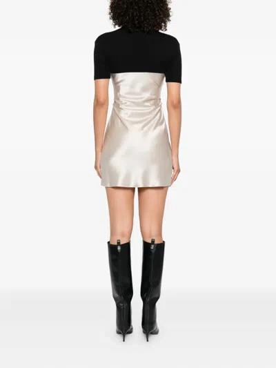 Nanushka Satin-paneled Mini Dress In Multi