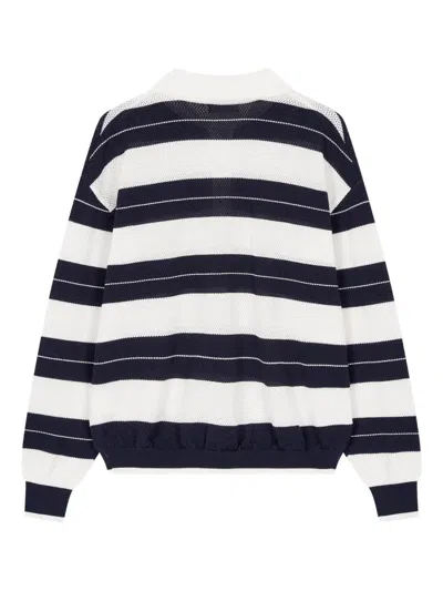 Studio Tomboy Striped Long-sleeve Polo Shirt