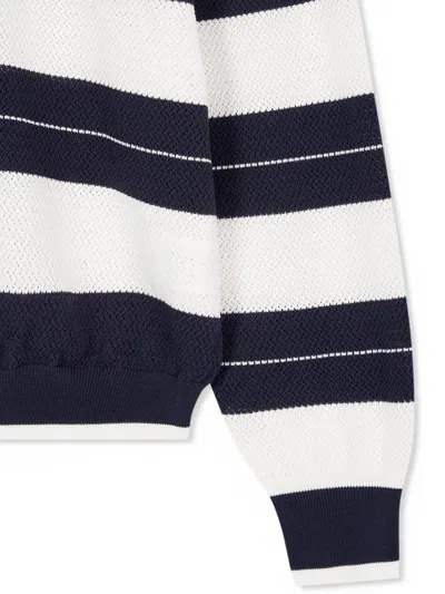 Studio Tomboy Striped Long-sleeve Polo Shirt