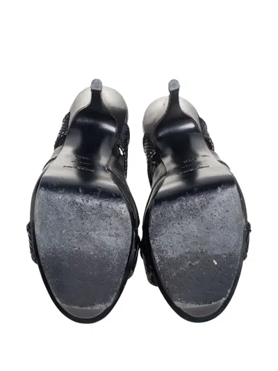 Pre-owned Saint Laurent 135mm Leather Platform Sandals