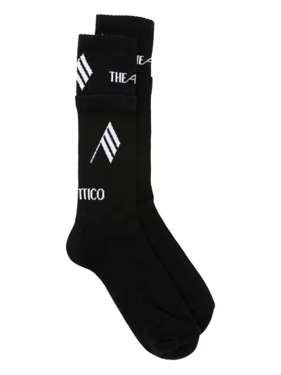 Attico Flag-pattern Socks In Black