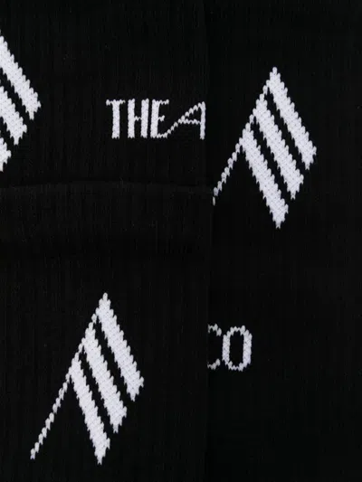 Attico Flag-pattern Socks In Black