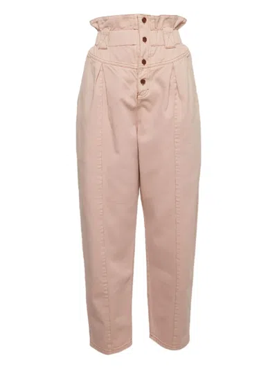 Pre-owned Fendi Pleated Jeans In Pink