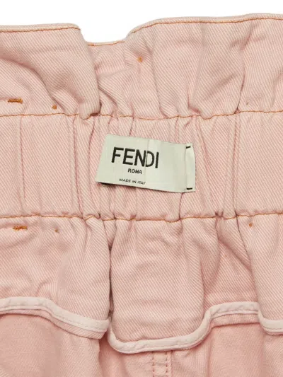 Pre-owned Fendi Pleated Jeans In Pink