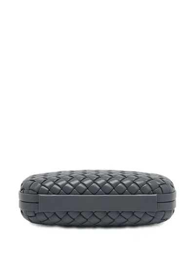 Pre-owned Bottega Veneta Intrecciato Knot Clutch Bag In Gray
