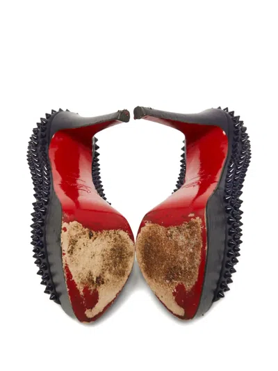Pre-owned Christian Louboutin 140mm Lady Peep Pumps