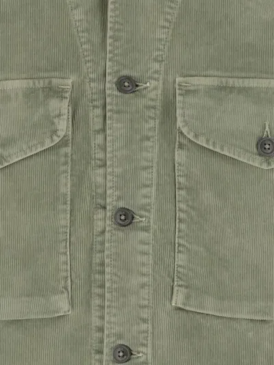 C.p. Company Cp Company Stretch Cotton Shirt In Green
