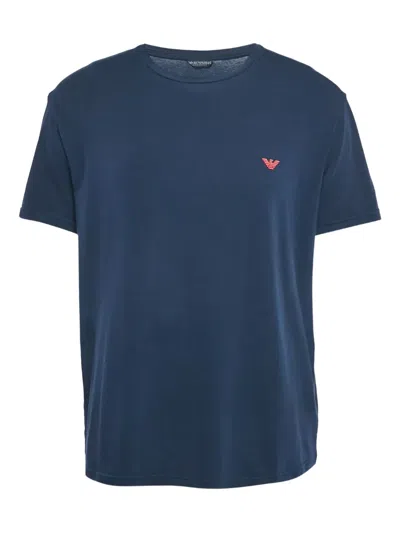 Pre-owned Emporio Armani Logo-print T-shirt In Blue