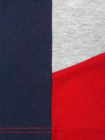 Bosswear Colour-block Three-quarter Sleeve Top In Blue
