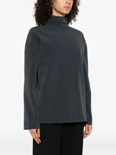 Nanushka Sitara Turtleneck Long-sleeve Top In Black