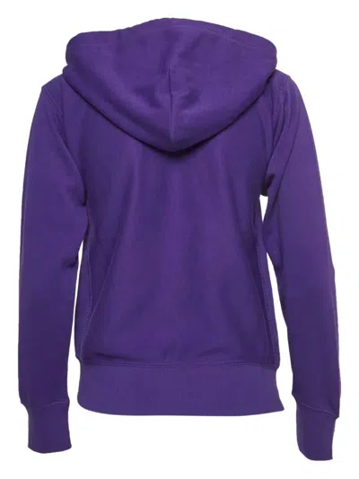 Pre-owned Polo Ralph Lauren Vintage Polo Pony Zip-up Hoodie In Purple