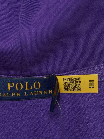 Pre-owned Polo Ralph Lauren Vintage Polo Pony Zip-up Hoodie In Purple
