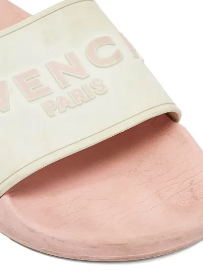 Pre-owned Givenchy 2024 Embossed Logo Slides