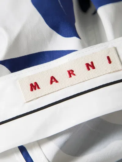 Pre-owned Marni Leaf-print Wrap Midi Skirt