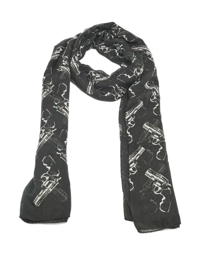 Pre-owned Saint Laurent Revolver-print Scarf