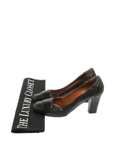 Pre-owned Chloé 70mm Leather Heeled Pumps In Brown