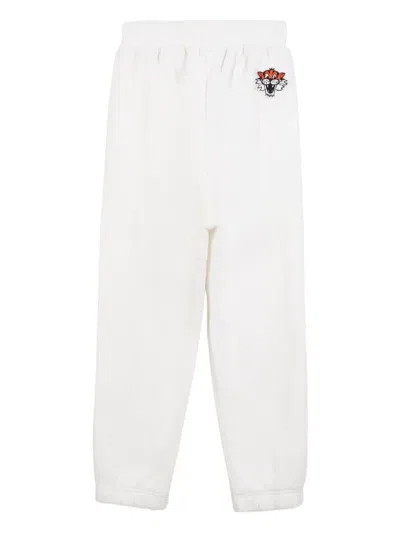 Kenzo Logo-embroidered Track Pants In White