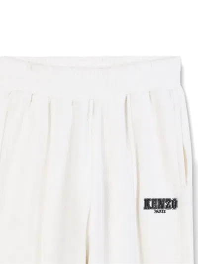 Kenzo Logo-embroidered Track Pants In White