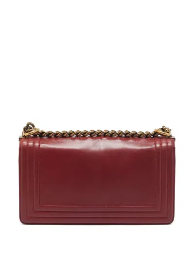 Pre-owned Chanel 2011 Boy Flap Tote Bag In Red