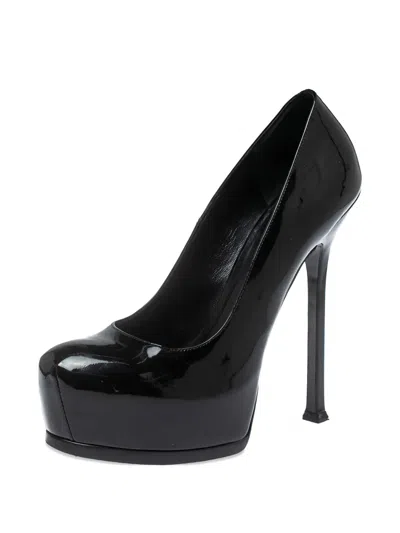 Pre-owned Saint Laurent 150mm Tribtoo Patent-leather Platform Pumps