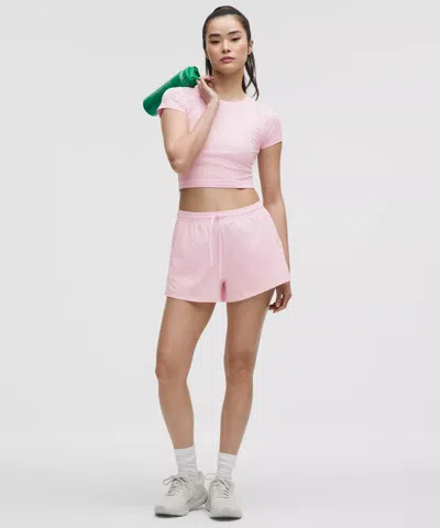 Lululemon Swiftly Pointelle Cropped Short-sleeve Shirt