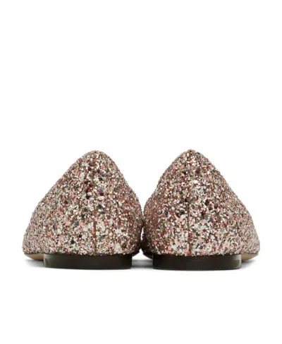 Jimmy Choo Romy Glitter-embellished Pointed-toe Ballet Flats