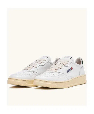 Autry Medalist Sneakers In White And Blue Leather In White