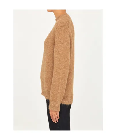 Jil Sander Wool Knit Jumper In Brown