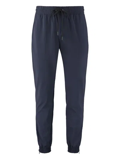 The (alphabet) Elastic-cuff Drawstring Trousers In Blue