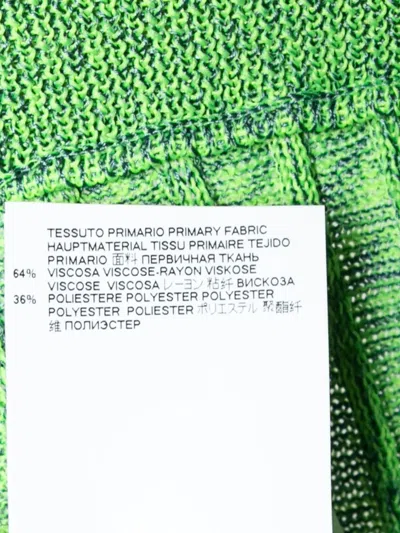 Pre-owned Maison Margiela Ribbed-knit Skirt In Green