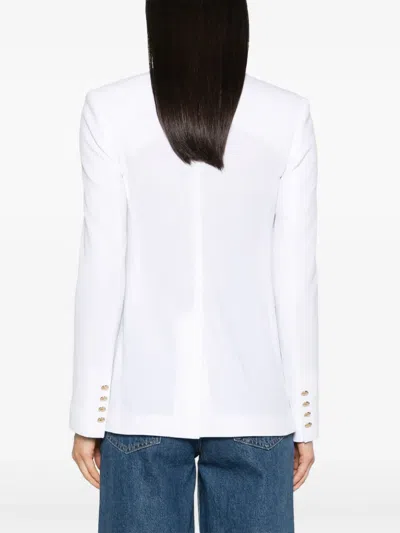 Max Mara Peak-lapels Double-breasted Blazer In White