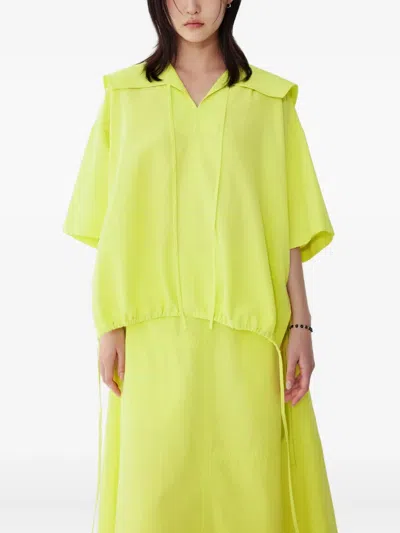 Studio Tomboy Sailor-collar Drawstring-hem Blouse
