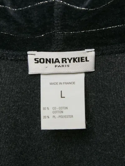 Pre-owned Sonia Rykiel Striped Velvet Hoodie