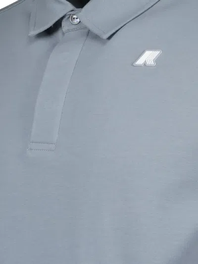 K-way Short-sleeve Cotton Polo Shirt In Blue