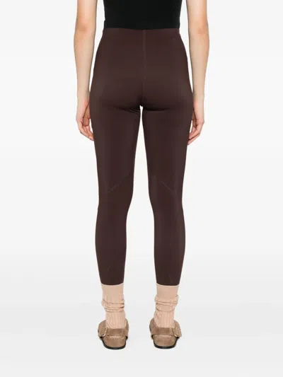 Jil Sander Logo-embellished Leggings In Brown