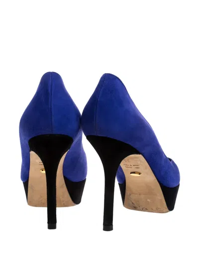 Pre-owned Sergio Rossi Vintage  100mm Cachet Peep-toe Platform Pumps